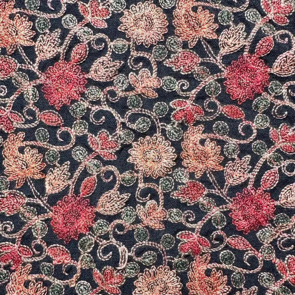 Unbranded | Women | Kashmiri Indian Floral Embroidered Wool Scarf Shawl | OS